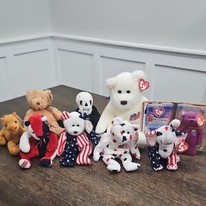 2000's Patriotic And Other Beanie Babies Lot